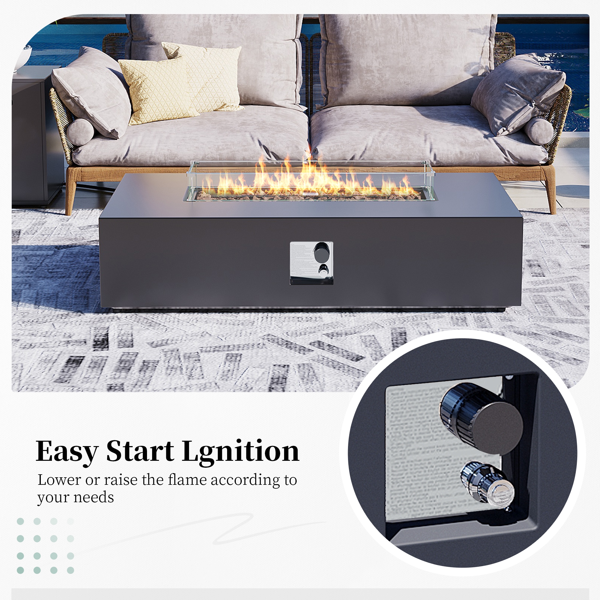 Patio Watcher 56TP-GREY-DK-BLZWST Outdoor-Gas-Firepits - View #5