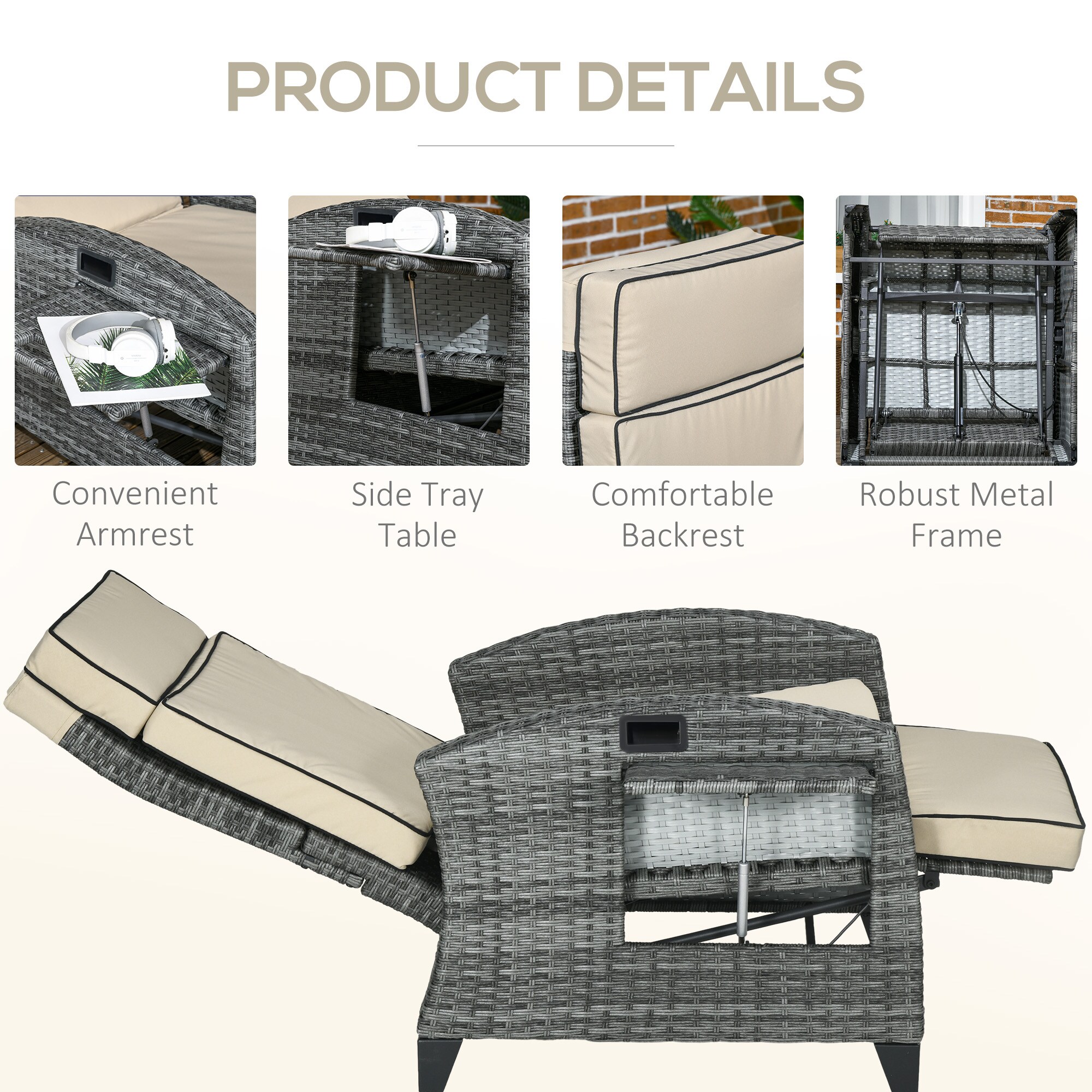 Outsunny 867-189V01KK Patio-Chairs - View #6