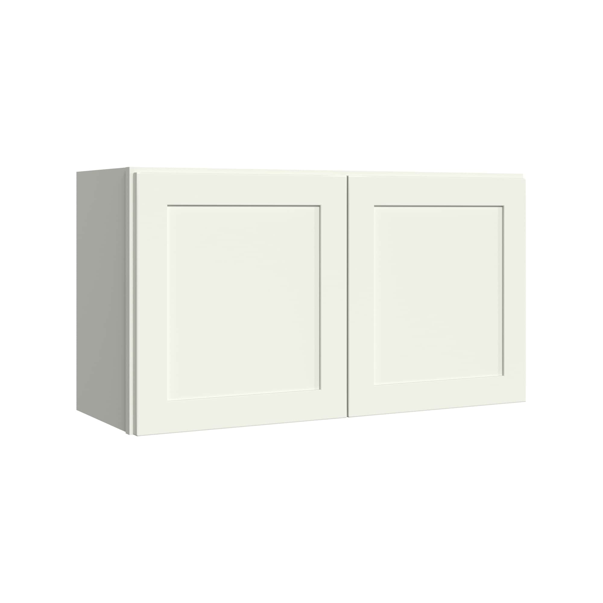 KraftMaid Momentum W3318G71 Deveron 33-in W x 18-in H x 12-in D Dove White Wall Fully assembled Plywood Cabinet (Recessed Panel Shaker)