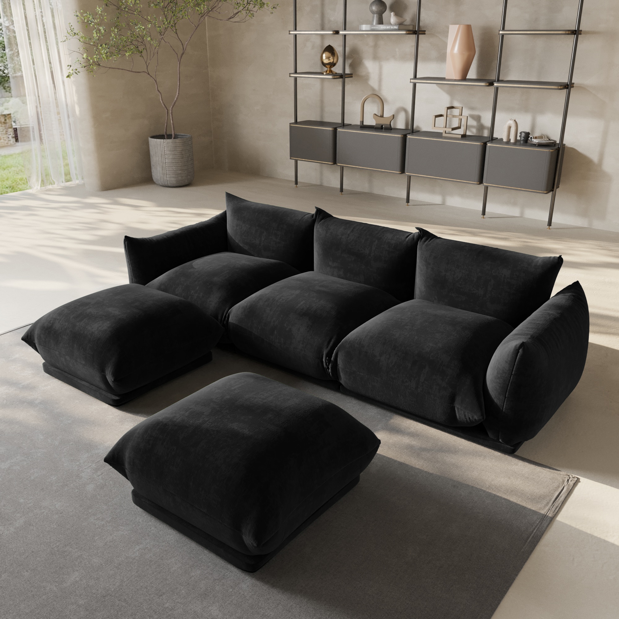 BuotiqHom DH-A-119BK-S3+2 Sofas-Loveseats - View #2