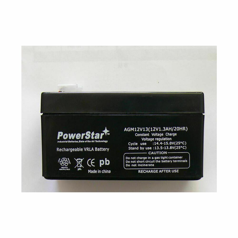 BatteryJack BTJK2950 PowerStar AGM1213-09 2V 1.2Ah Battery for 100575 gp1213 np1.2-12 lc-r121r3p