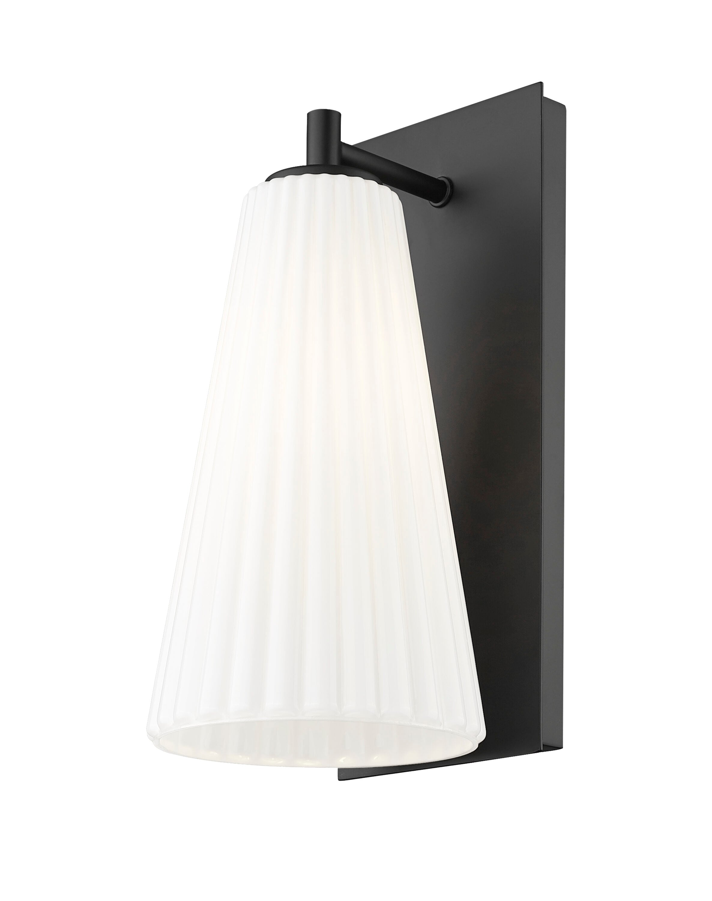 Z-Lite 3043-1SS-MB Farrell 6-in W 1 -Light Matte Black Transitional Wall Sconce