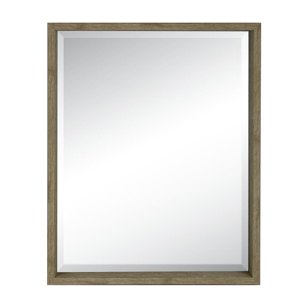 24-in W x 30-in H Brown Framed Wall Mirror at Lowes.com