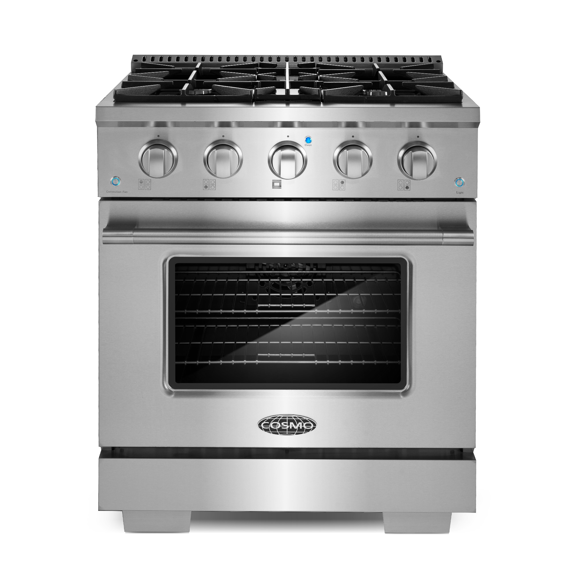 30-in 4 Burners 3.5-cu ft Convection Oven Freestanding Natural Gas Range (Stainless Steel) | - Cosmo COS-GRP304
