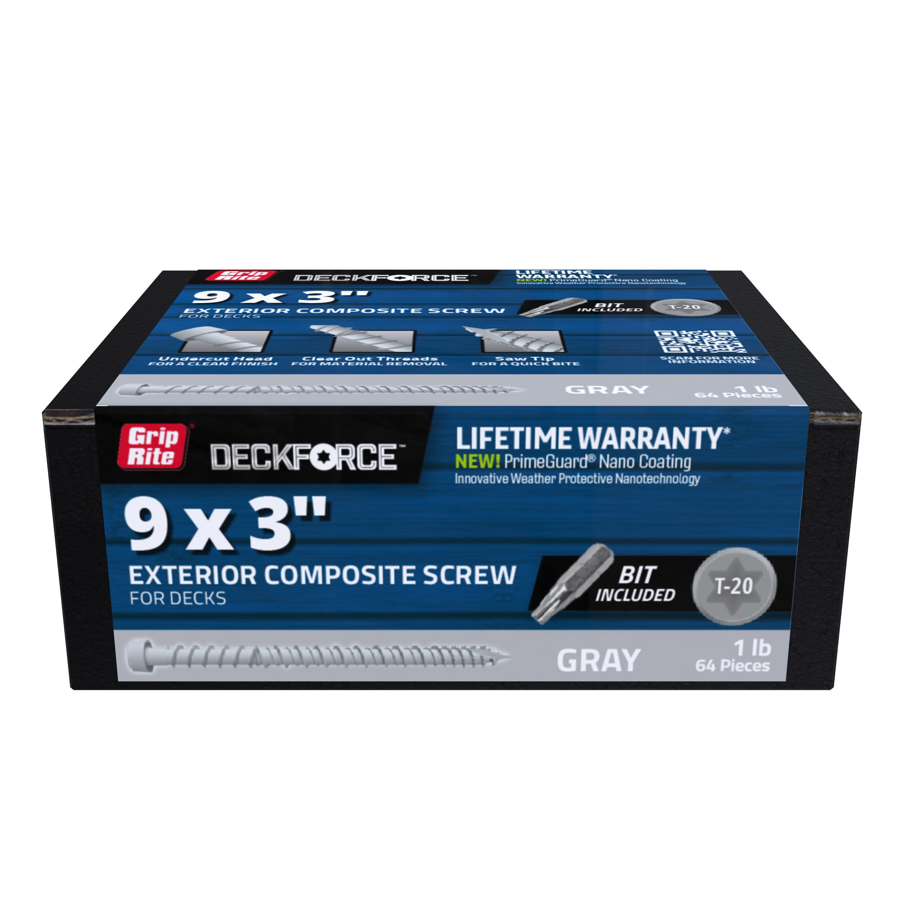 DeckForce by Grip Rite GRDFCS3HAG1 #9 x 3-in Composite Deck Screws ( 64 -Per Box )