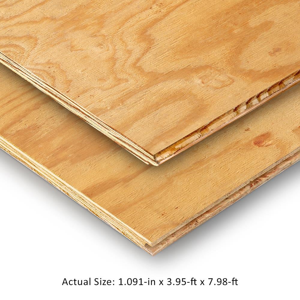 Plytanium 1-1/8-in x 4-ft x 8-ft Pine Plywood Subfloor in the Plywood &  Sheathing department at
