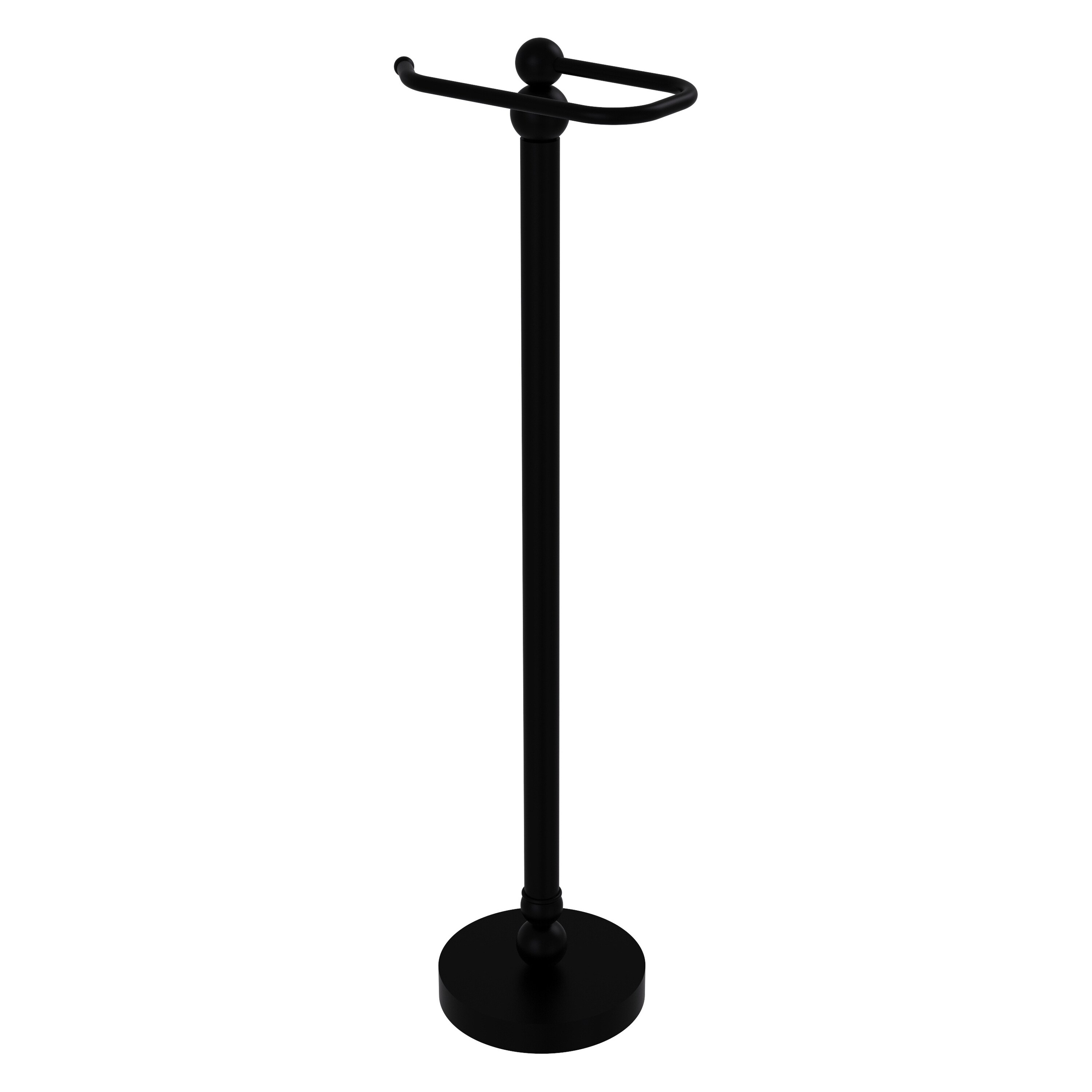 Allied Brass Matte Black Freestanding Single Post Toilet Paper Holder in  the Toilet Paper Holders department at