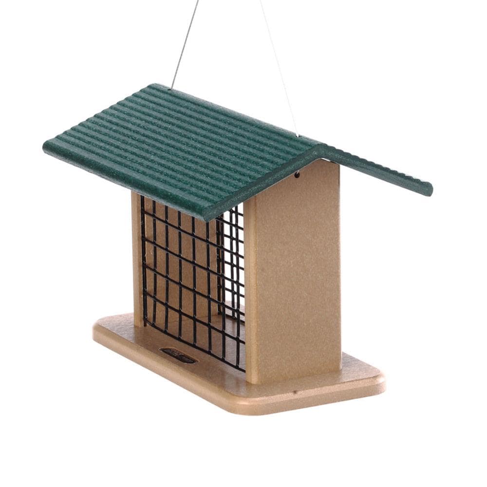 BIRDS CHOICE Green/Taupe Recycled Poly-lumber Hanging Suet Bird Feeder ...