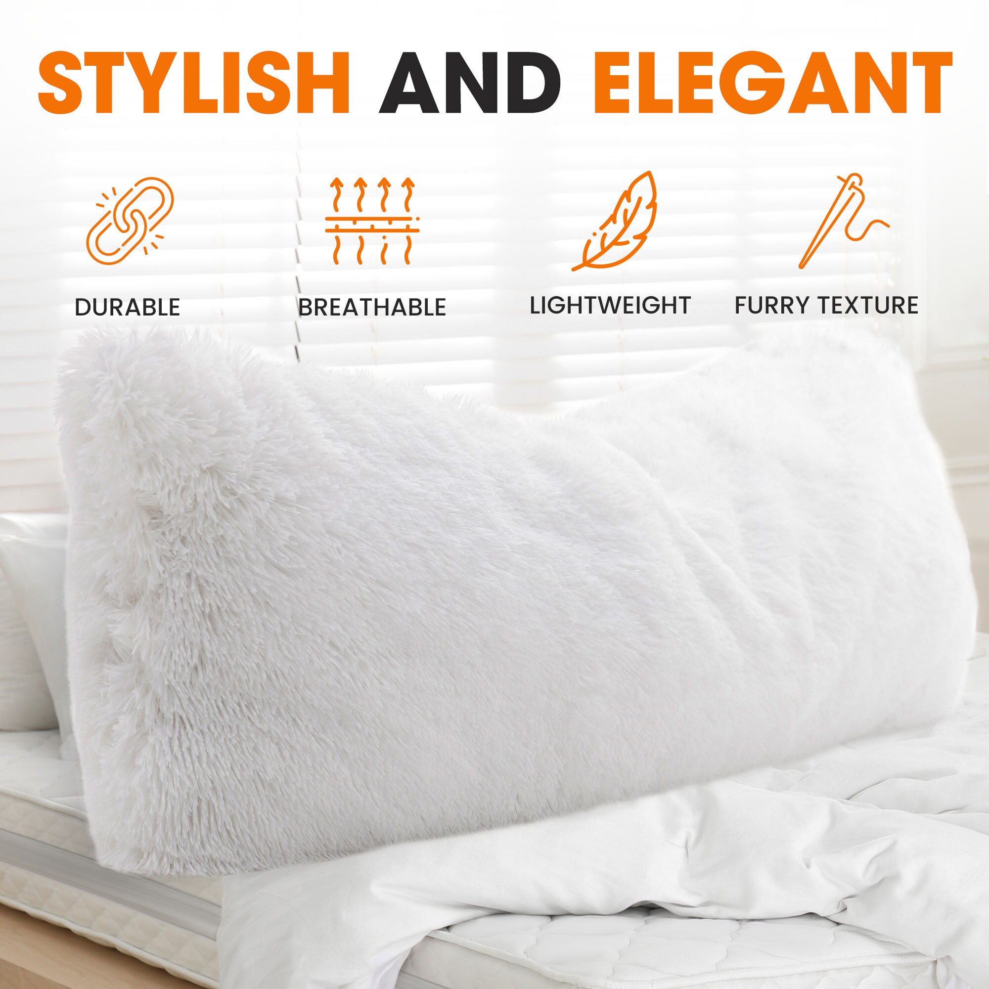 Cheer Collection CC-SHGPL20X54-WHT Accent-Pillows - View #4