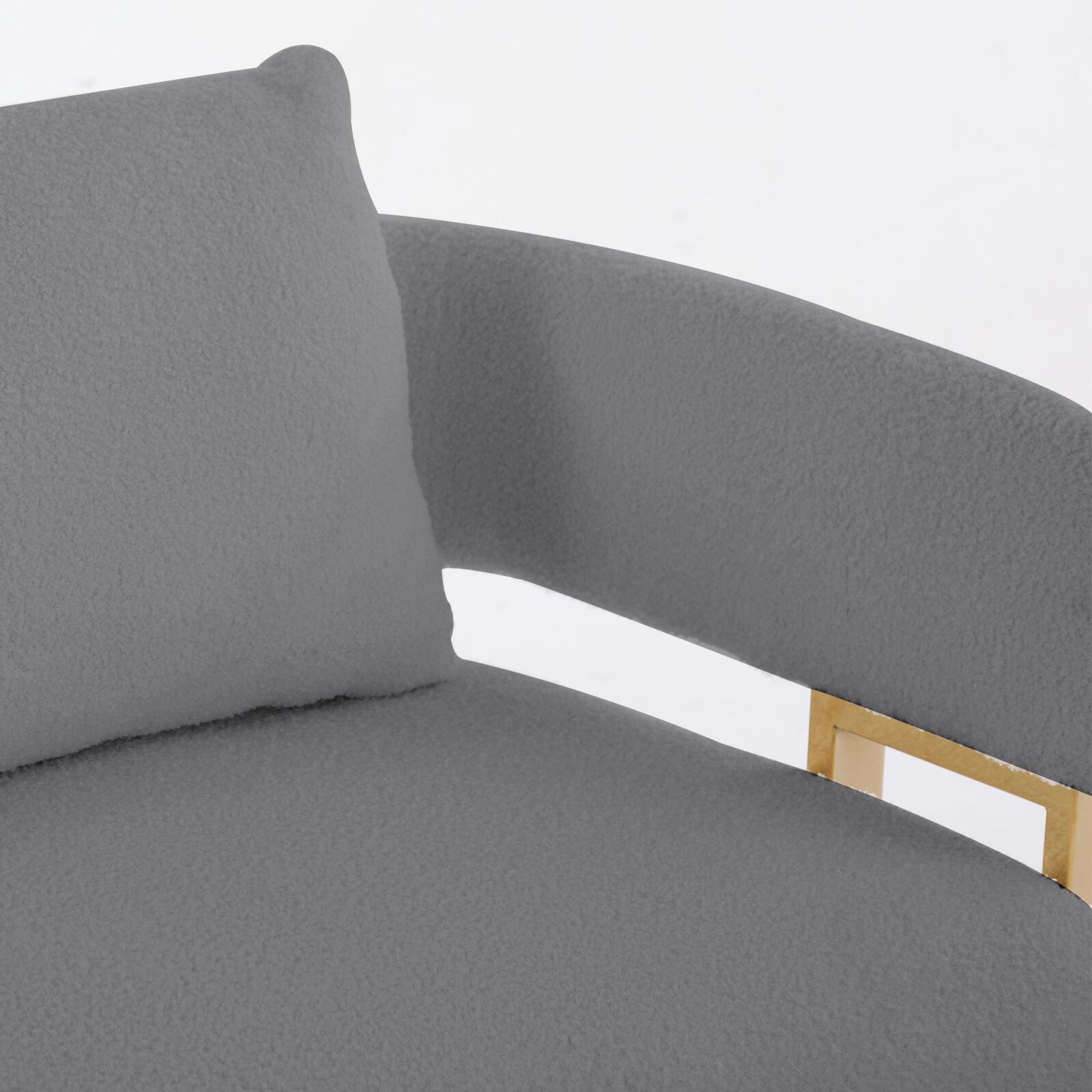 GlasFlength Decorative Accent Chair with Cushioned Back Support Gold ...