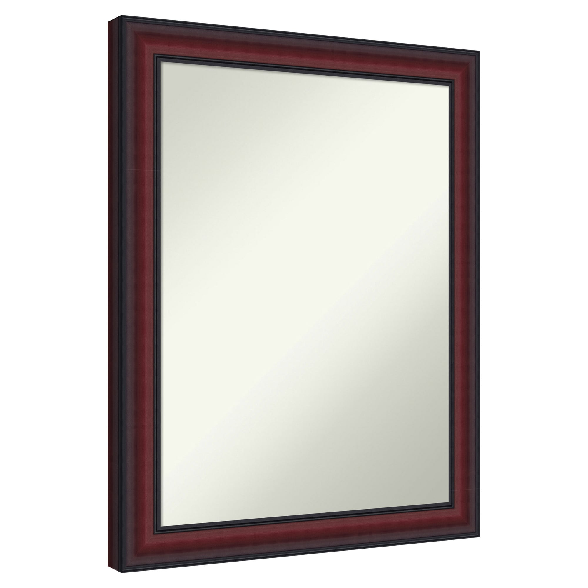 Amanti Art  Non-Beveled Mirror Dalat Cherry Framed Wood Bathroom Wall Mirror 27.75 x 21.75 in.