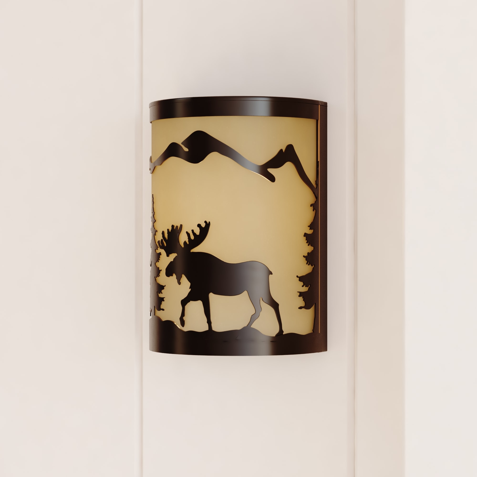Cascadia WS55608BBZ Yellowstone 8-in W 1 -Light Polished Bronze Rustic Wall Sconce
