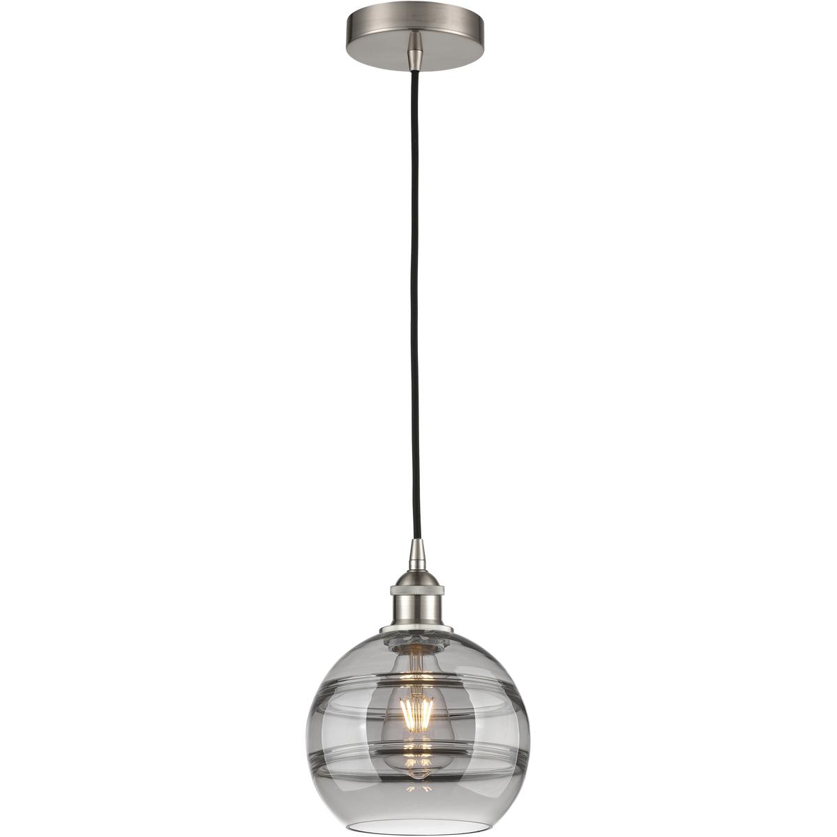 Innovations Lighting -  616-1P-SN-G556-8SM Edison Rochester Mini Pendant Brushed Satin Nickel