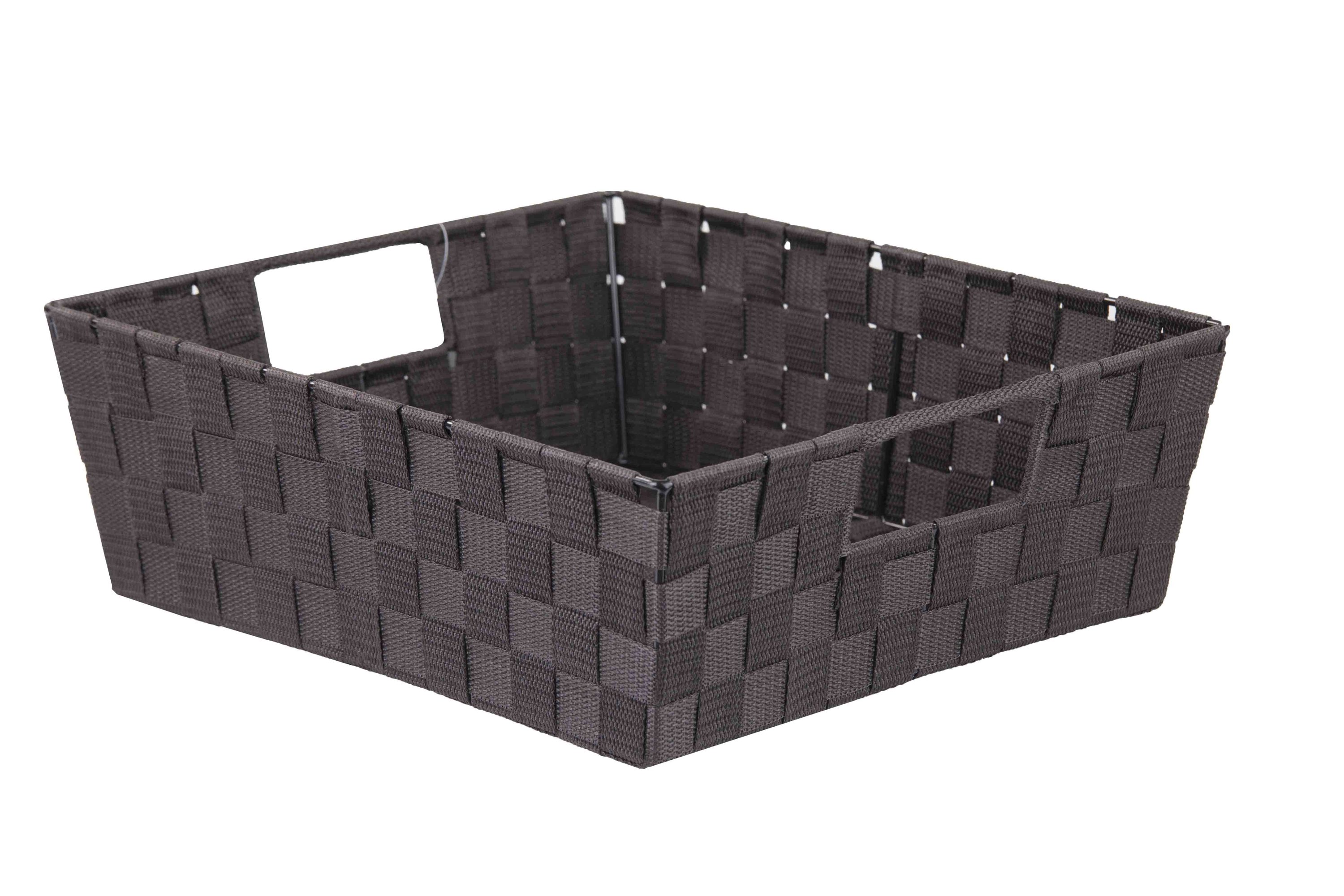Home Basics LOW62480 (13-in W x 5-in H x 15-in D) Brown Polyester Bin