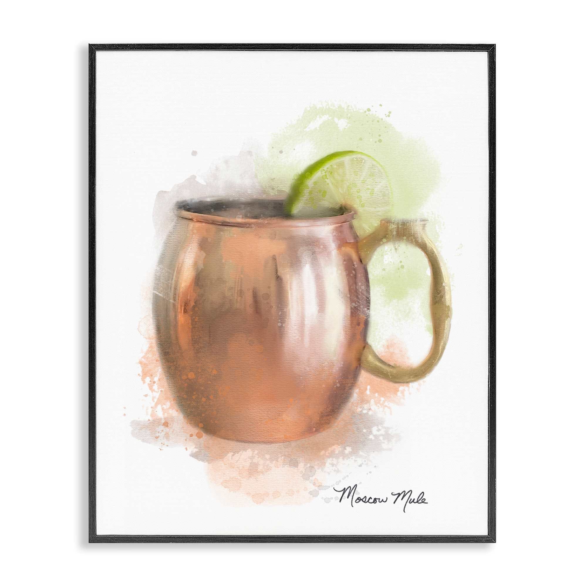 Stupell Industries BS-499-FR-16X20 Soft Hued Moscow Mule Black Framed Giclee Art By Matthew Piotrowicz 16 x 20