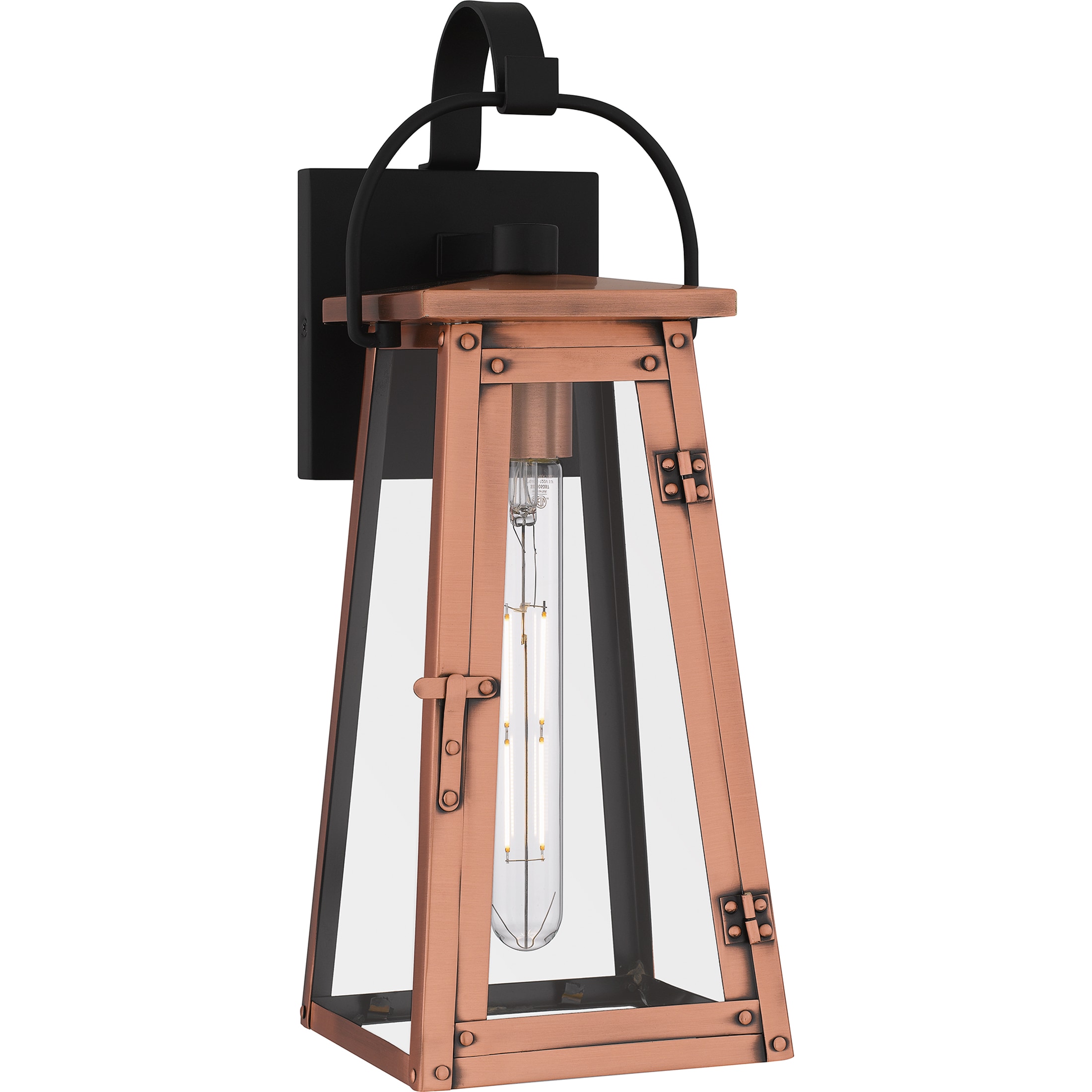 Quoizel CLN8406AC Carolina 1 -Light 16.5-in H Copper Hardwired Outdoor Wall Light