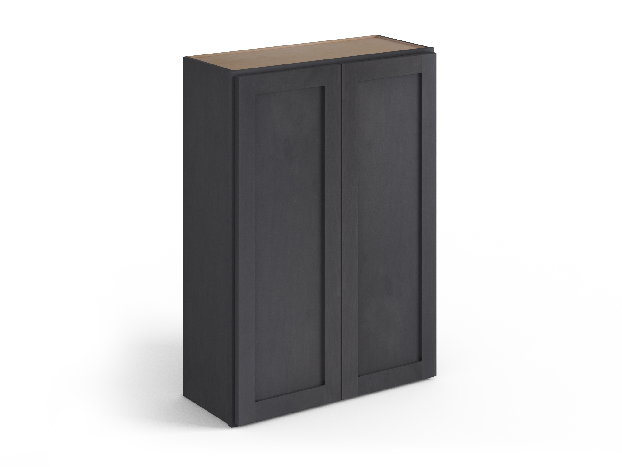Valleywood Cabinetry 30-in W x 36-in H x 12-in D Rustic Hickory Wall Ready To Assemble Plywood Cabinet (Flat Panel Shaker Door Style)