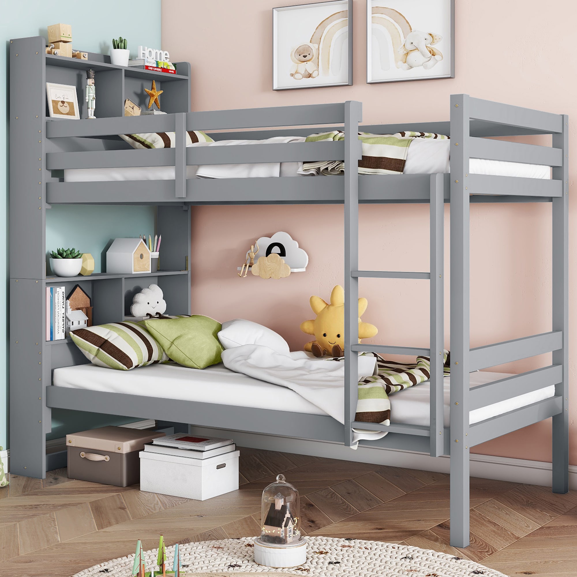 SINOFURN SYC470011BK Bunk-Beds - View #2