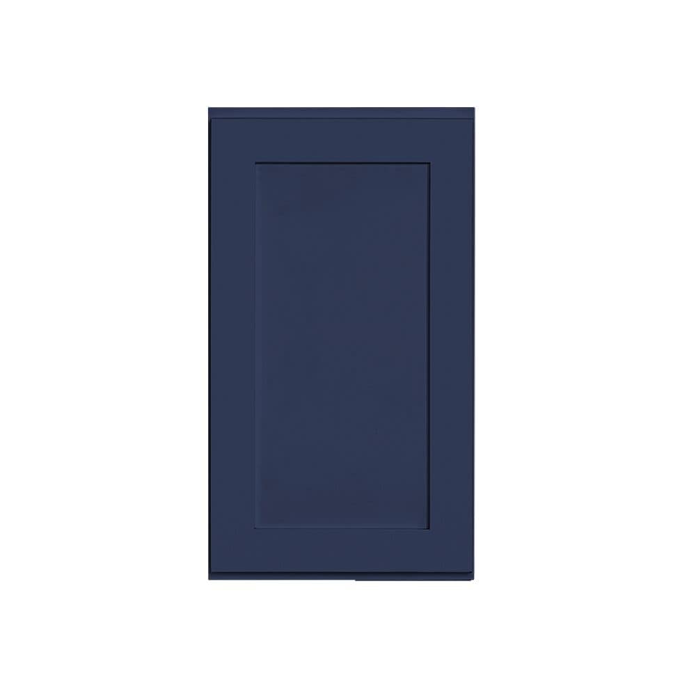 RELIABILT Creston 21-in W x 36-in H x 12-in D Navy Blue Painted Wall Ready to Assemble (RTA) Plywood Cabinet Recessed Panel Shaker