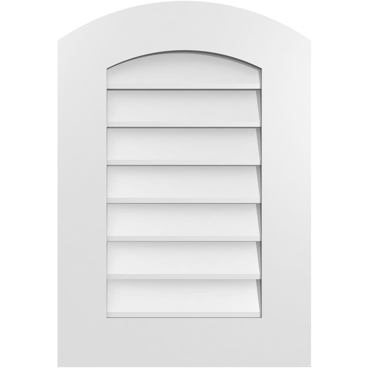 Ekena Millwork GVPAR18X2601SN 18-Inches x 26-Inches Off-white Round top PVC Gable Louver Vent