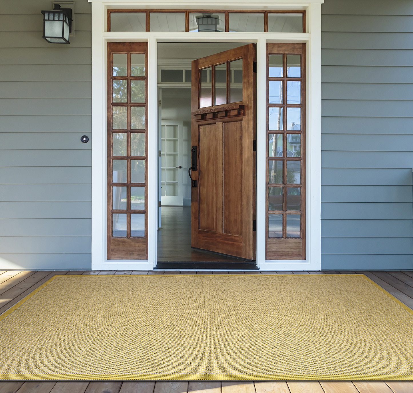 Couristan 79491683510092T Monaco 5 x 9 (ft) Polypropylene Sand-Lemon Rectangular Indoor/Outdoor Geometric Area rug