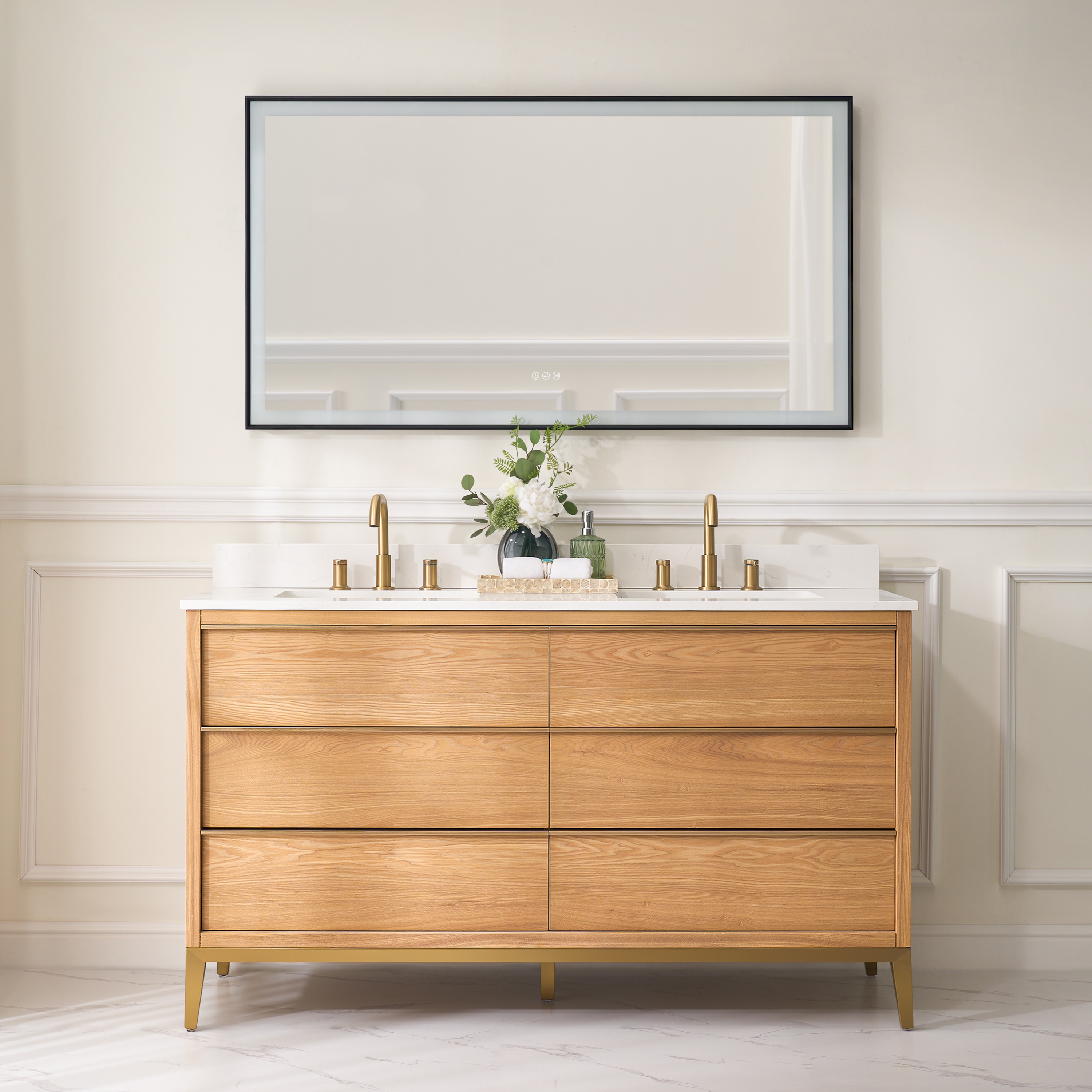 WELLFOR NOLAN60QZ-OAK Bath-Vanity-Combo - View #3