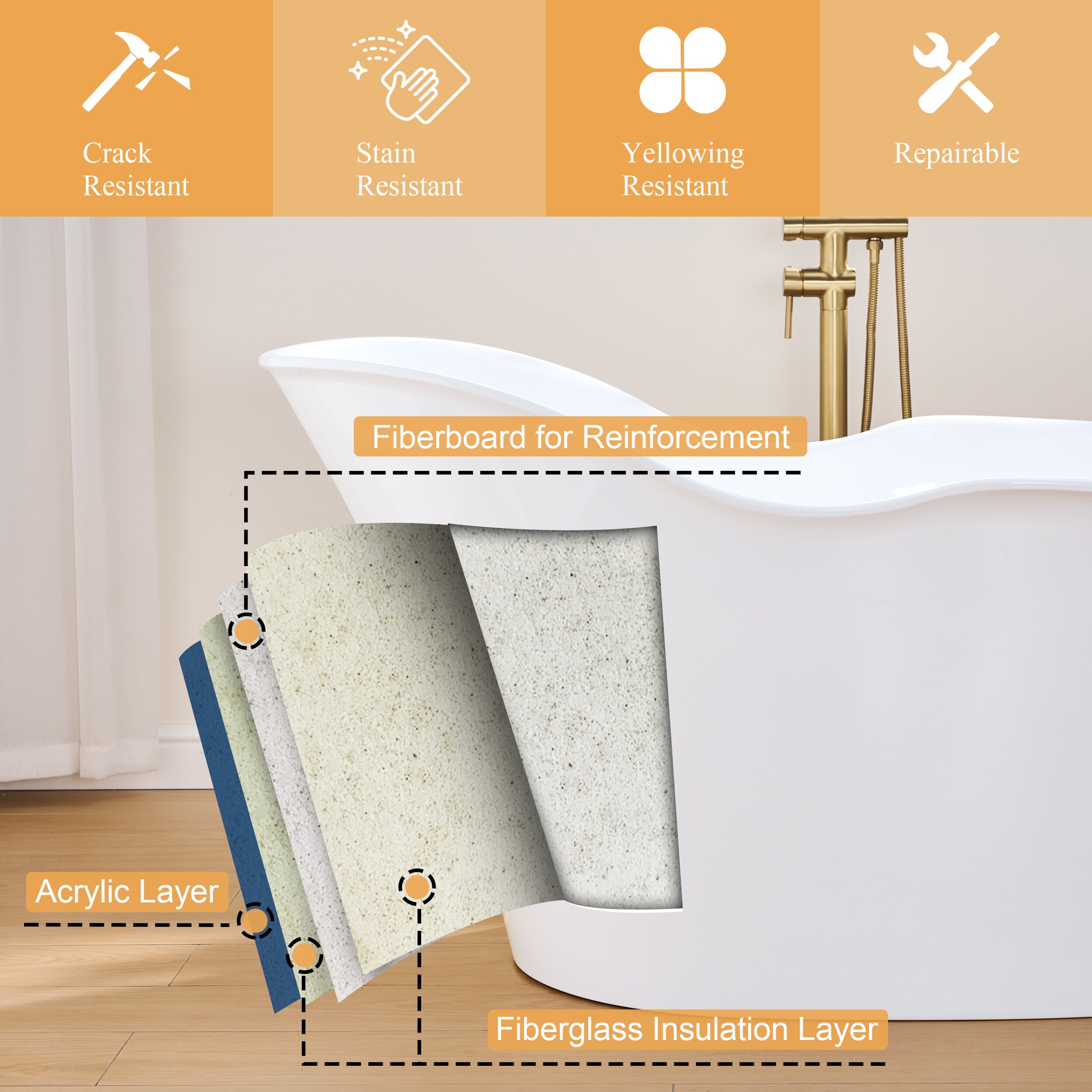WELLFOR WAVE-Y585 bathtubs - View #4