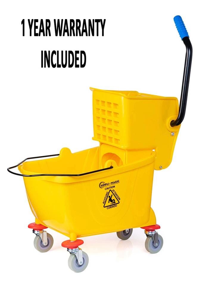 5 Gallon Rolling Janitorial Cleaning Mop Bucket Commercial Restaurant with  Down