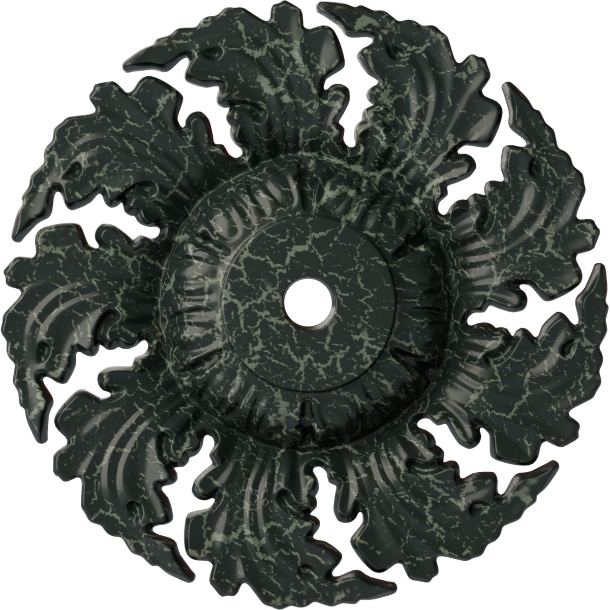 Ekena Millwork CM14NEPTC Needham 14.625-in W x 14.625-in L Painted Turtle Crackle Polyurethane Whole Ceiling Medallion