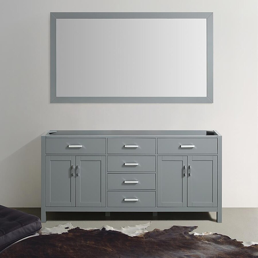 Beaumont Decor Hampton 72-in Gray Bathroom Vanity Cabinet Beaumont Decor Hampton 72-in Gray Bathroom Vanity Cabinet