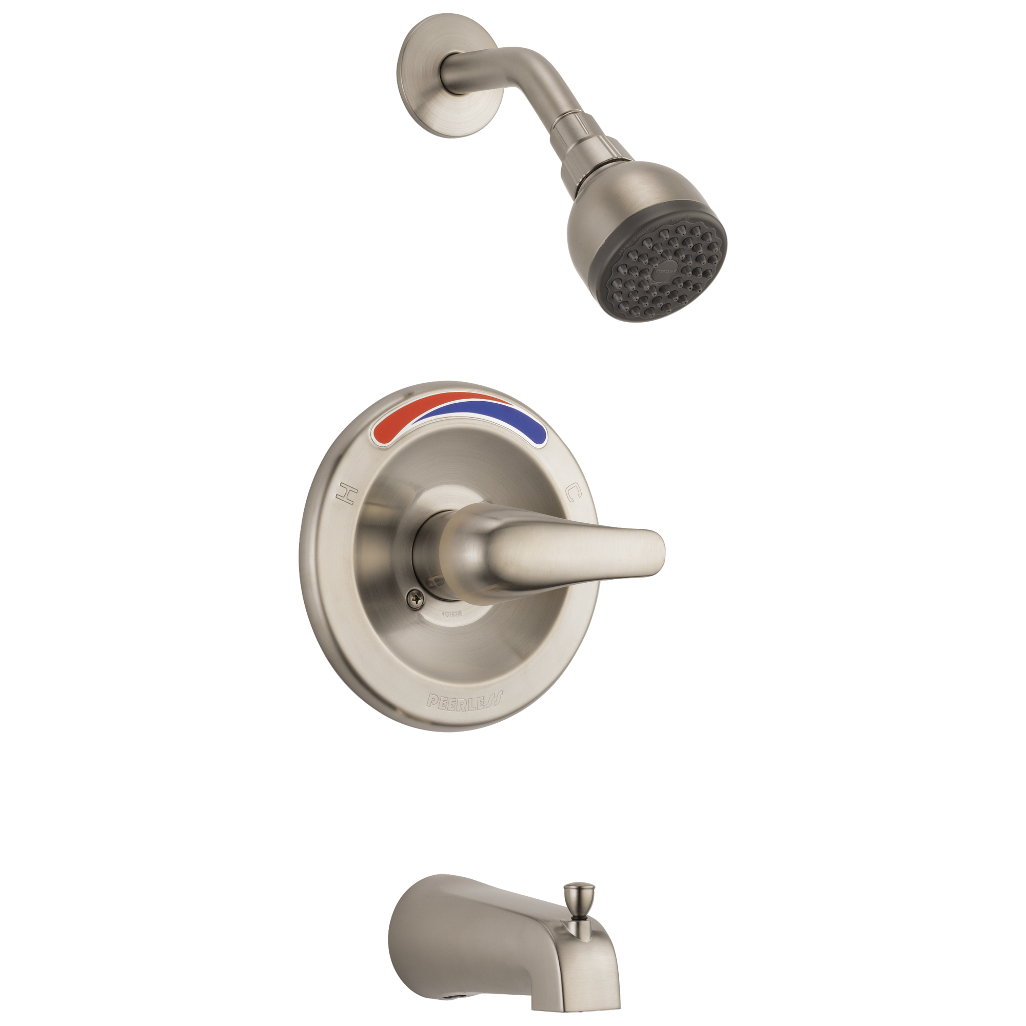 Peerless PTT188752-BN Brushed Nickel 1-handle Single function 2.75-Inches Round Bathtub and shower Faucet
