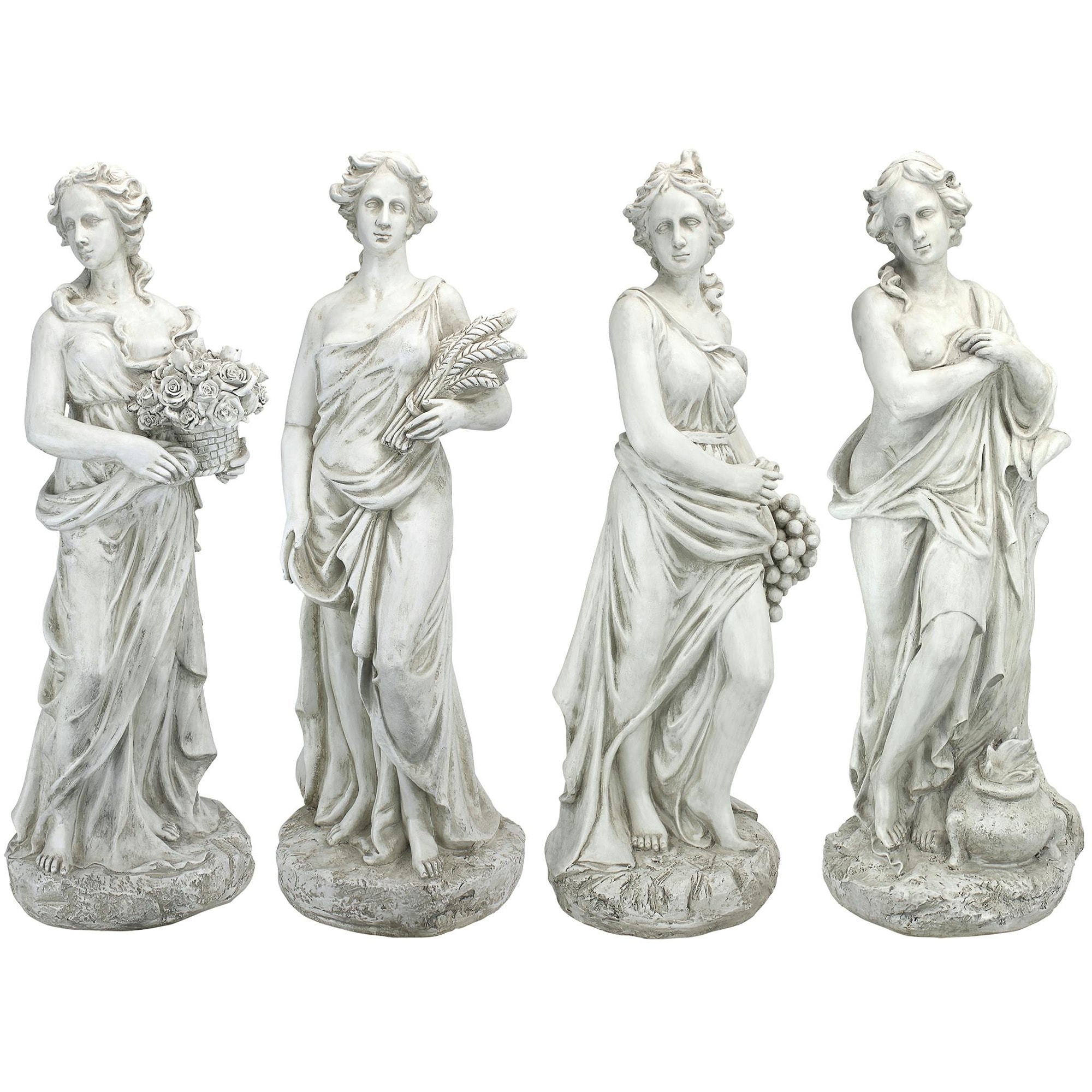 Design Toscano AL953272 32.5-in H x 12-in W Off-white People Garden Statue