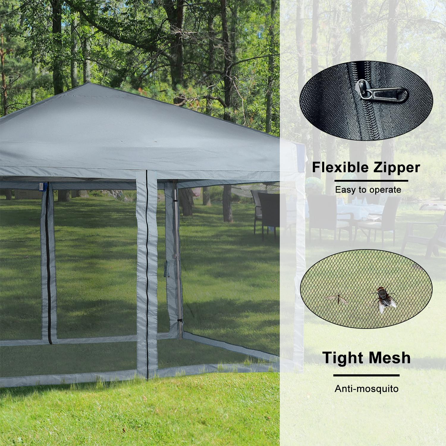 Aoodor 11.81-Feet x 11.81-Feet Rectangle Gray Pop-up canopy