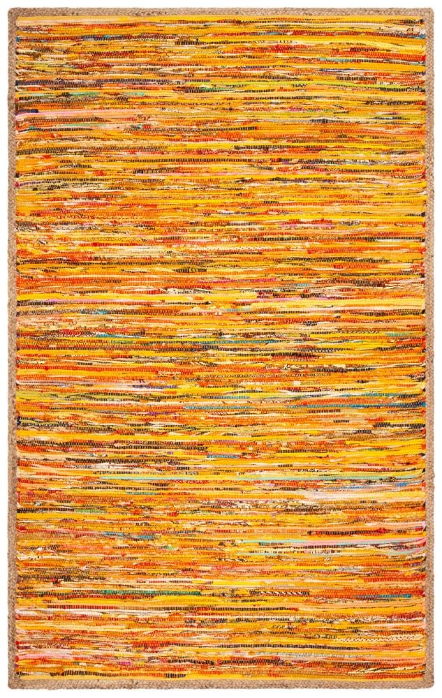 Safavieh MTK960D-5 Montauk Gulea 5 x 8 (ft) Cotton/Jute/Polyester Gold/Natural Rectangular Indoor Abstract Area rug