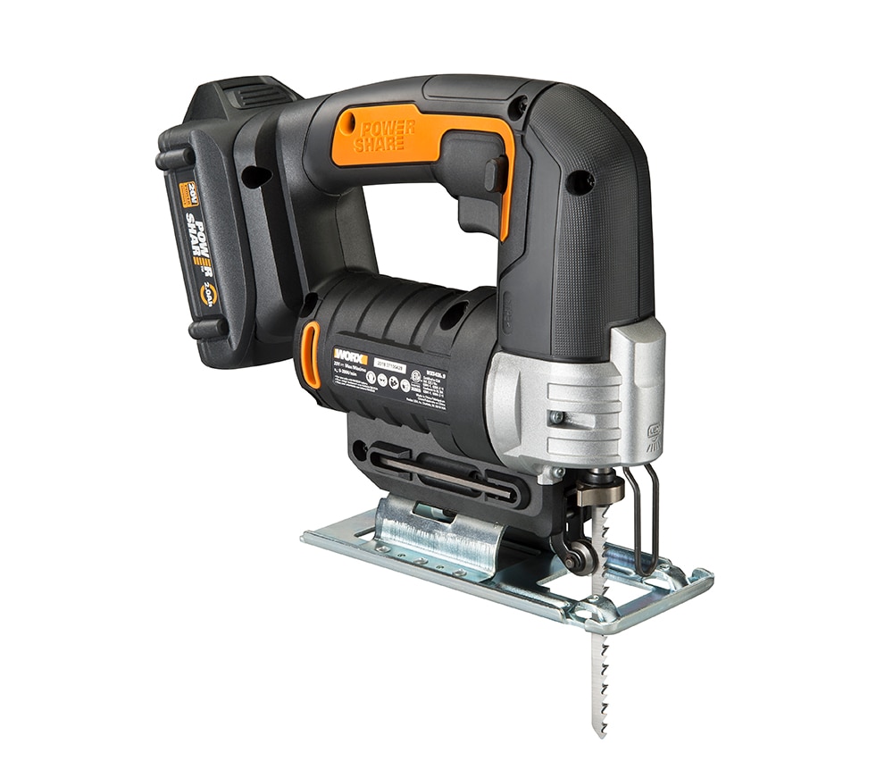 WORX POWER SHARE 20-Volt Max Variable Speed Keyless Cordless Jigsaw  (Charger Included and Battery Included) in the Jigsaws department at 