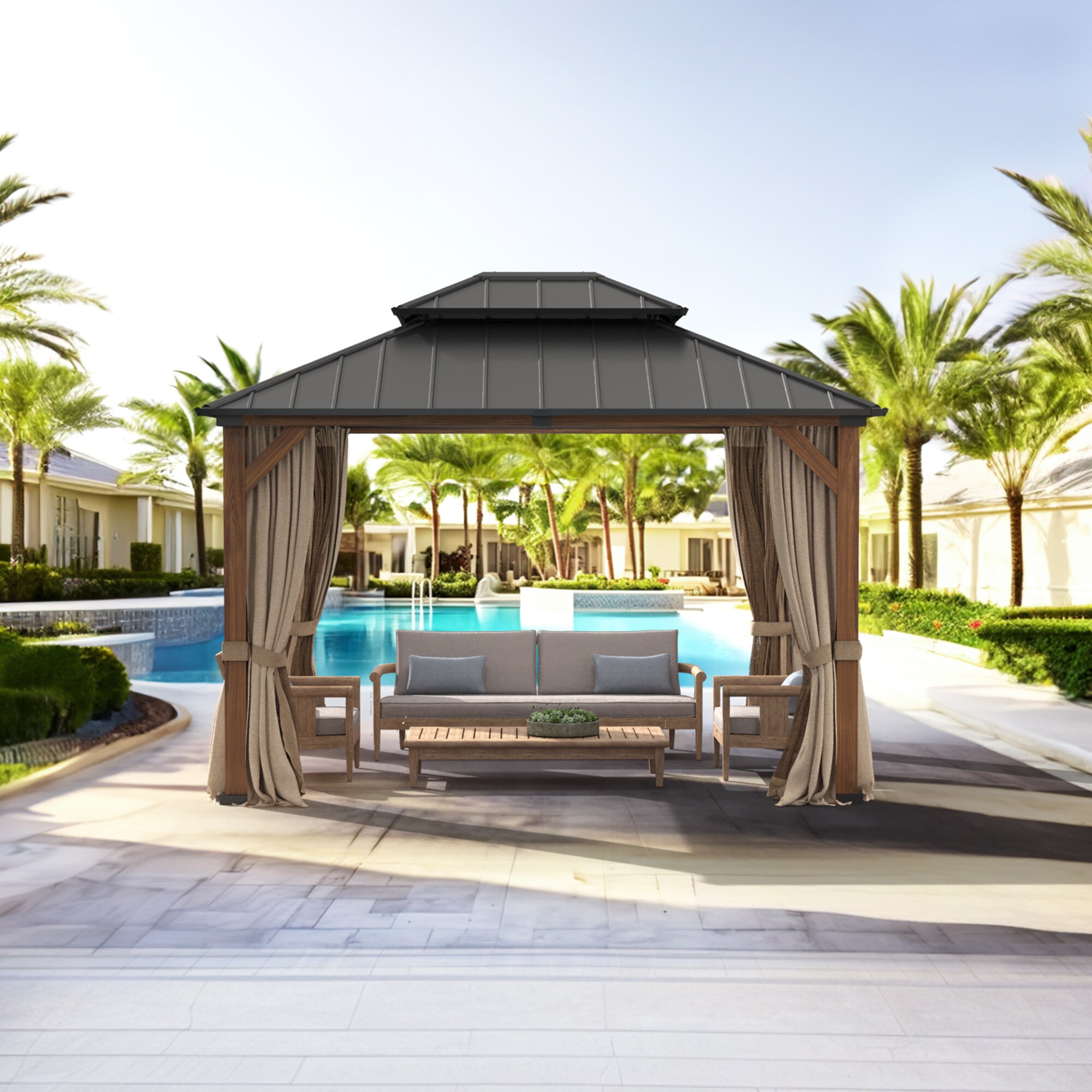 Yurevna KKLT-BR-1 Wood-Resin-Gazebos - View #5