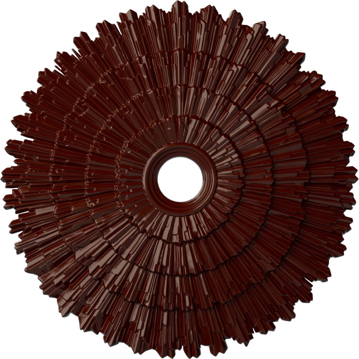 Ekena Millwork CM24ENBMF Eryn 24.75-in W x 24.75-in L Painted Brushed Mahogany Polyurethane Whole Ceiling Medallion