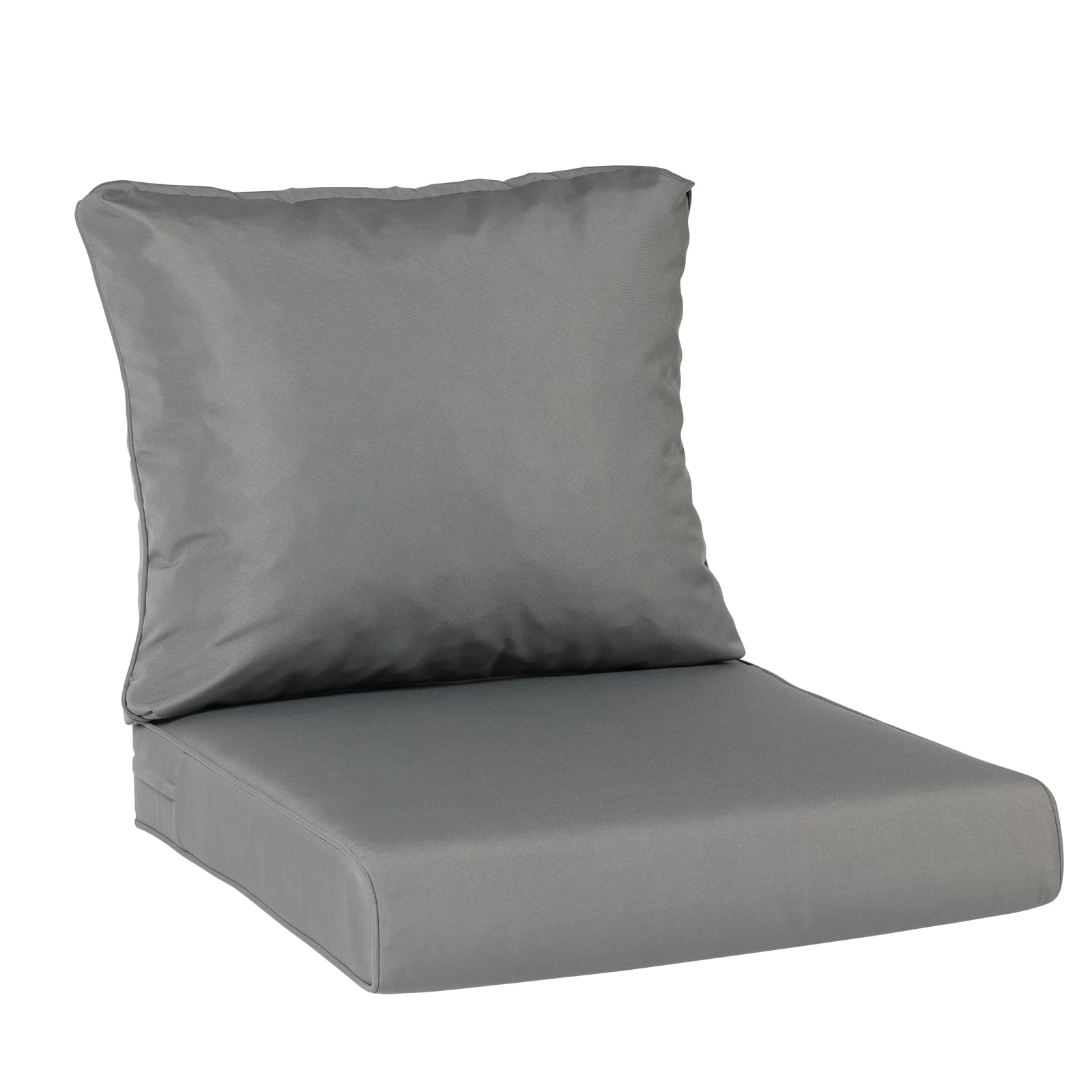 Aoodor A294-PCGCG Patio Furniture Cushions 21-in x 21-in 2 -Piece Gray Deep seat patio chair cushion