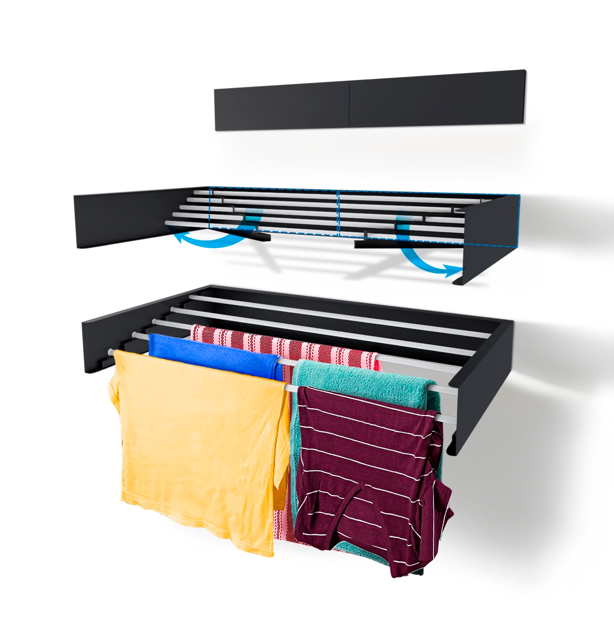 Danya B. 1-Tier 35.75-in Wood Drying Rack in the Clotheslines & Drying Racks  department at