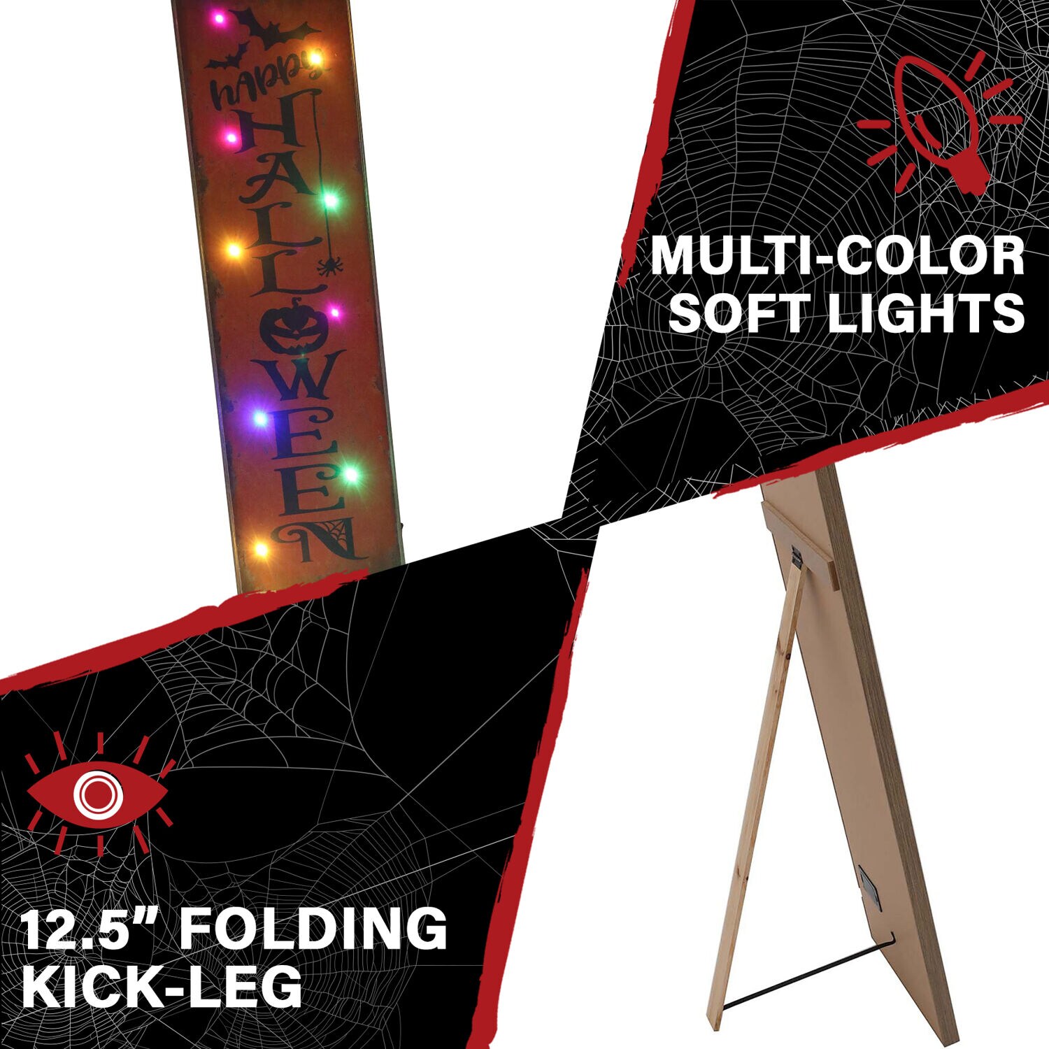 Haunted Hill Farm HHWOODPS045-1OR Table-Halloween-Decor - View #5