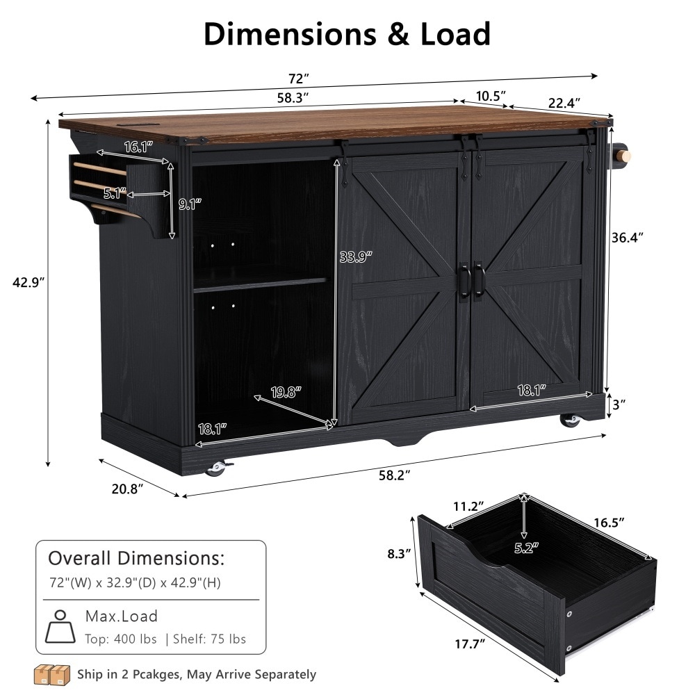 Coolbibila HIO-ISLAND-BLACK Kitchen-Furniture - View #3