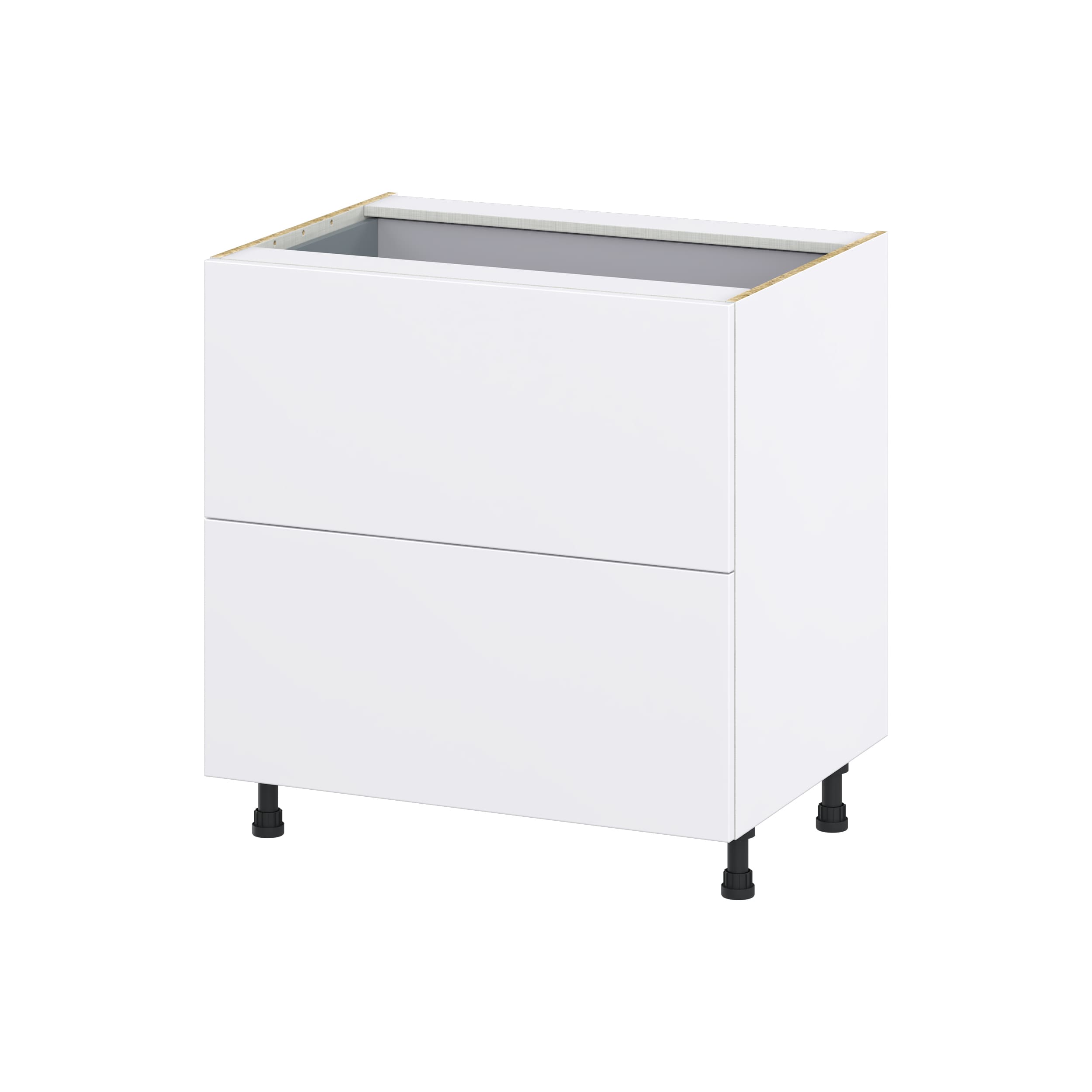 Hugo&Borg DSB2D33I1-LA Lasalle 33-in W x 34.5-in H x 24-in D Bright White Slab 3 -Drawers Drawer Base Fully assembled Cabinet (Flat Panel Slab)