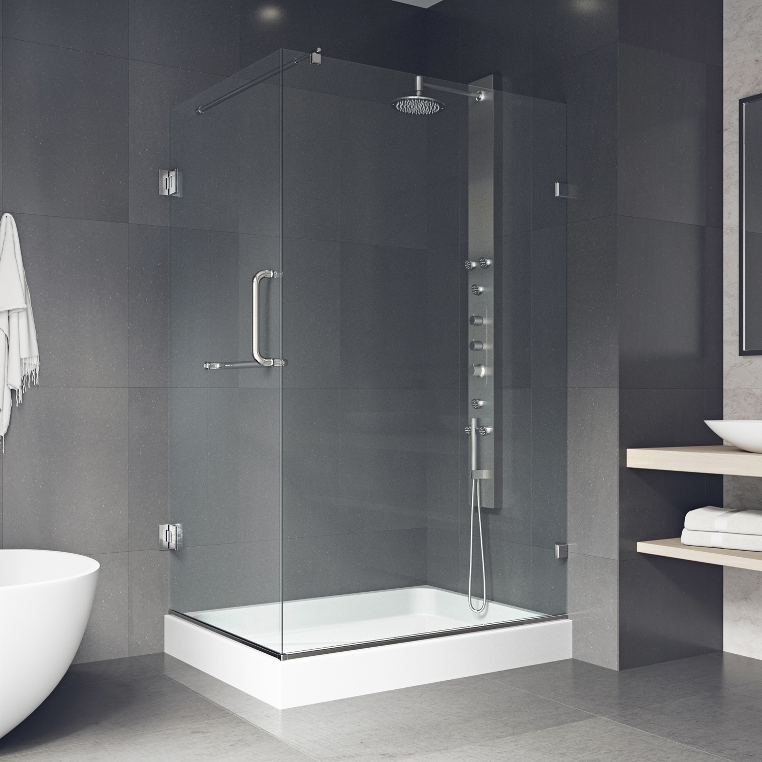 VIGO VG6012BNCL36WR Alcove-Shower-Kit - View #6