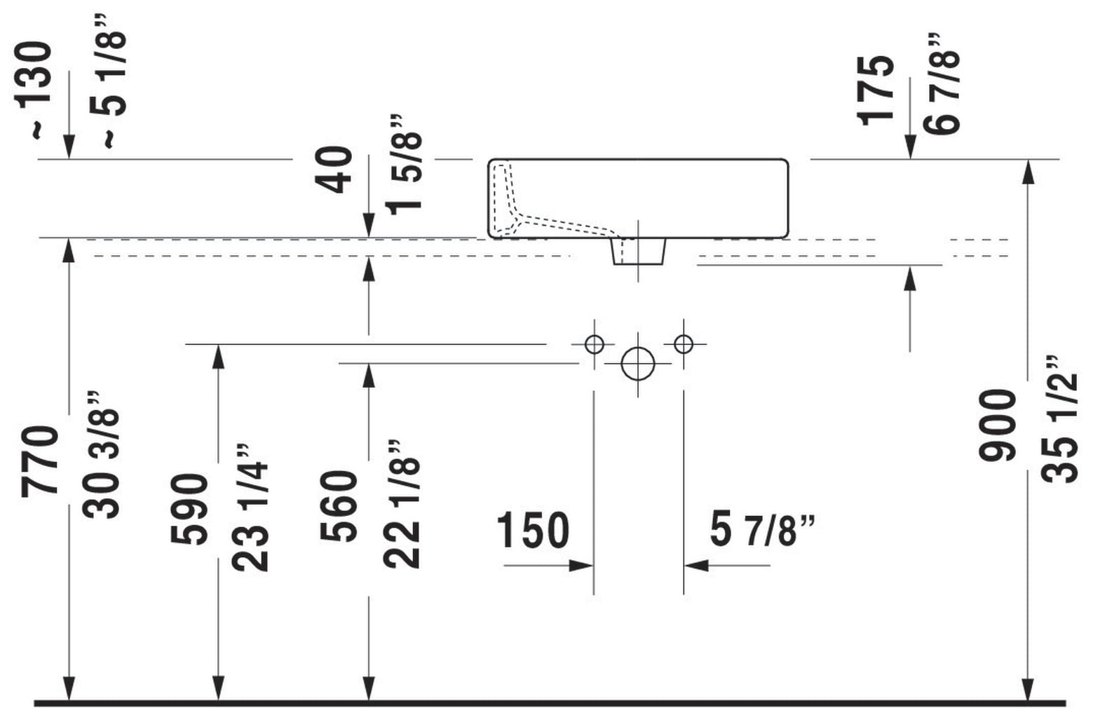 Duravit 0452500000 Bath-Sink - View #9