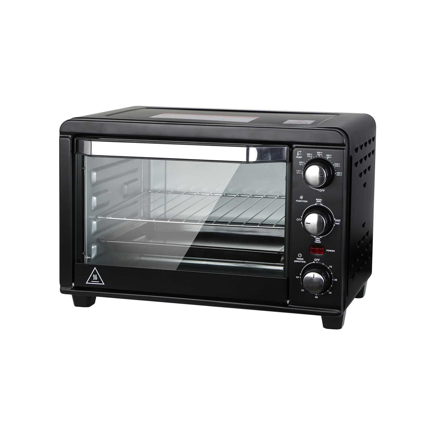 4-Slice Toaster Oven Countertop Timer-Bake-Broil-Toast Setting Small Ovens