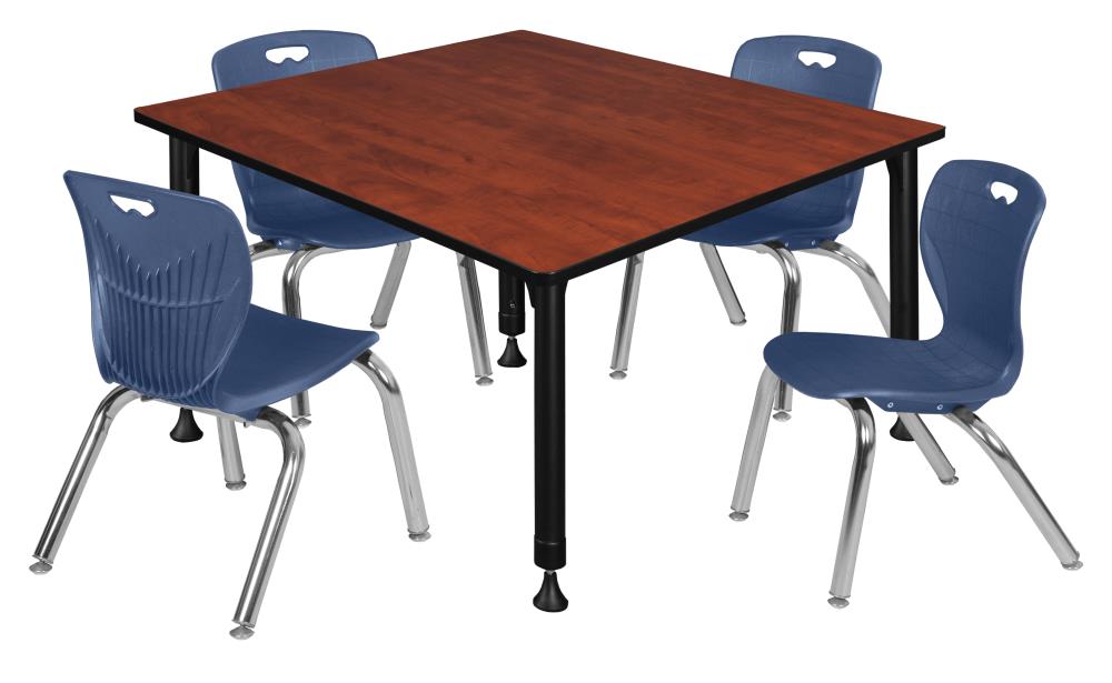 Regency TB4848CHAPBK45NV Classroom Tables Red 4-Person Training Table (48-in W x 34-in H)