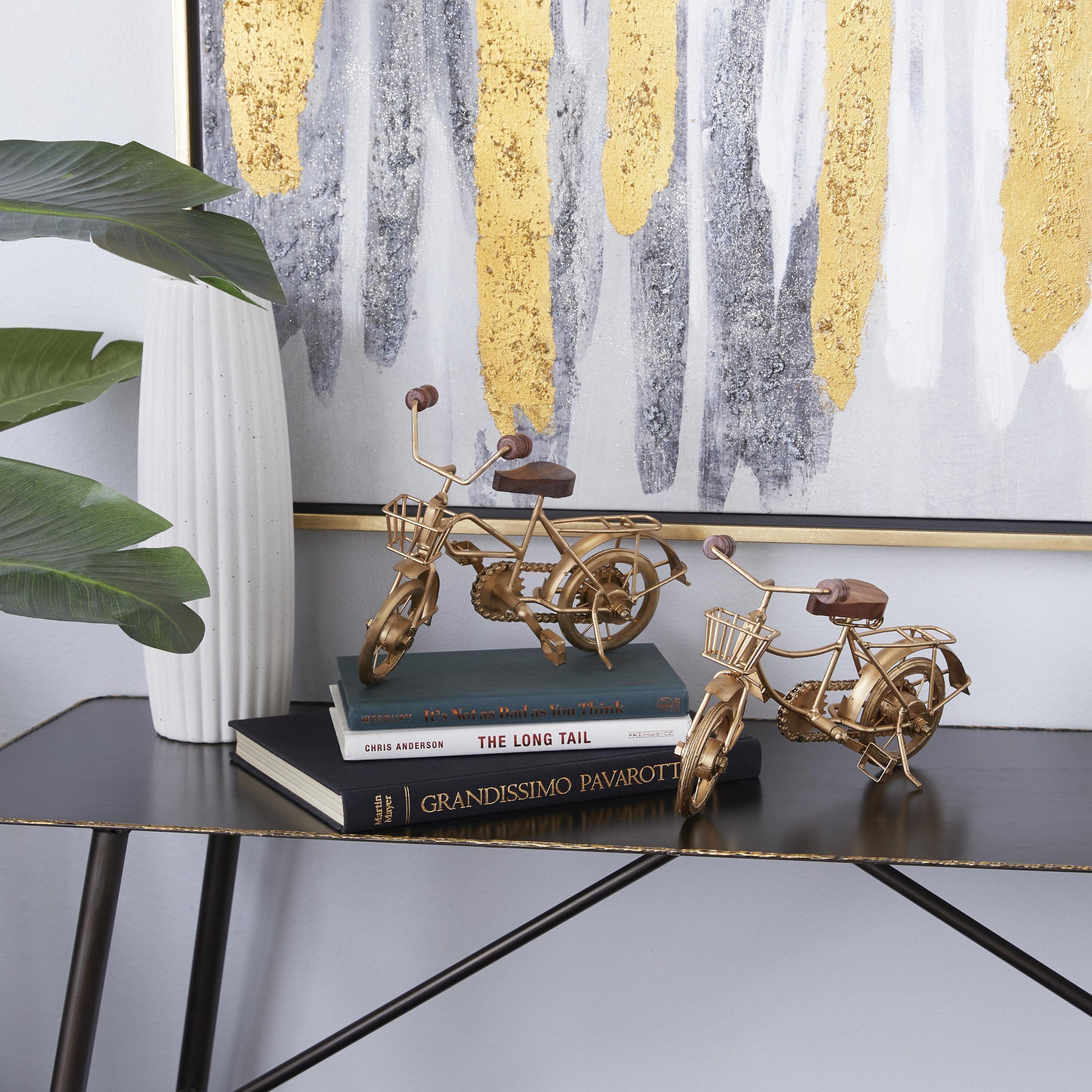 Grayson Lane 79646 2 -Pack Gold Iron Casual Sculpture