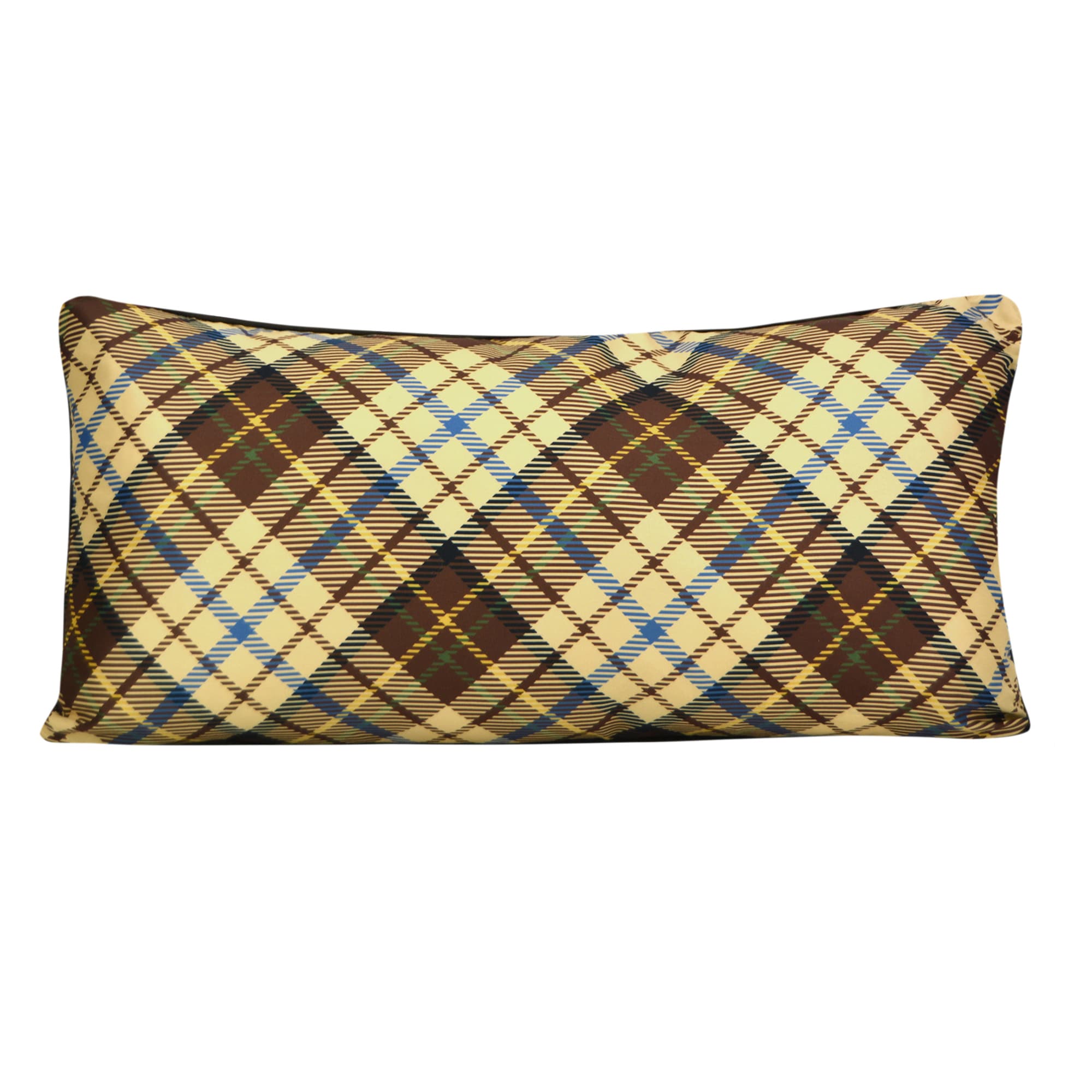 Off-White and Black Bear Pattern Rectangular Polyester Throw Pillow