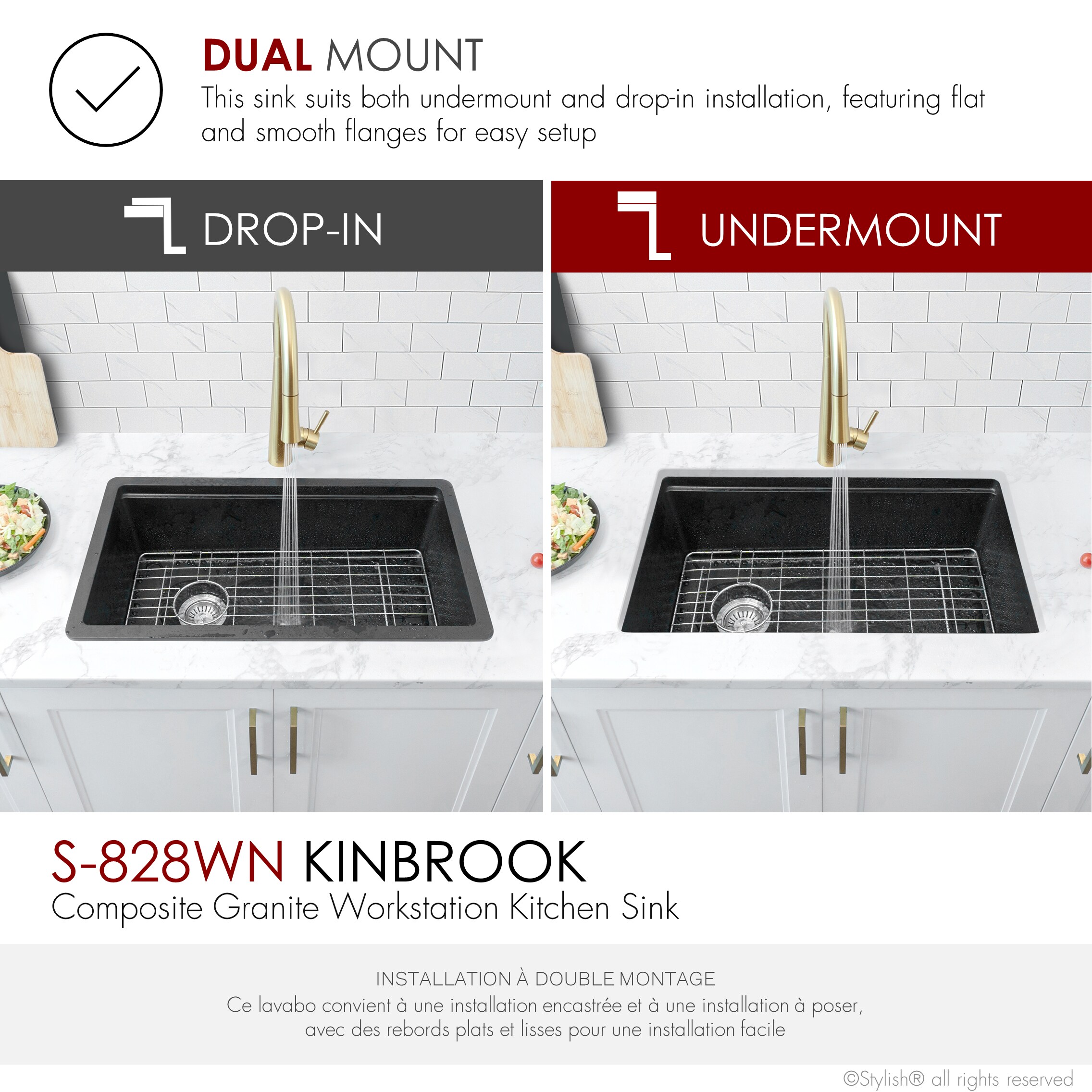 Stylish S-828WN Kitchen-Sinks - View #13