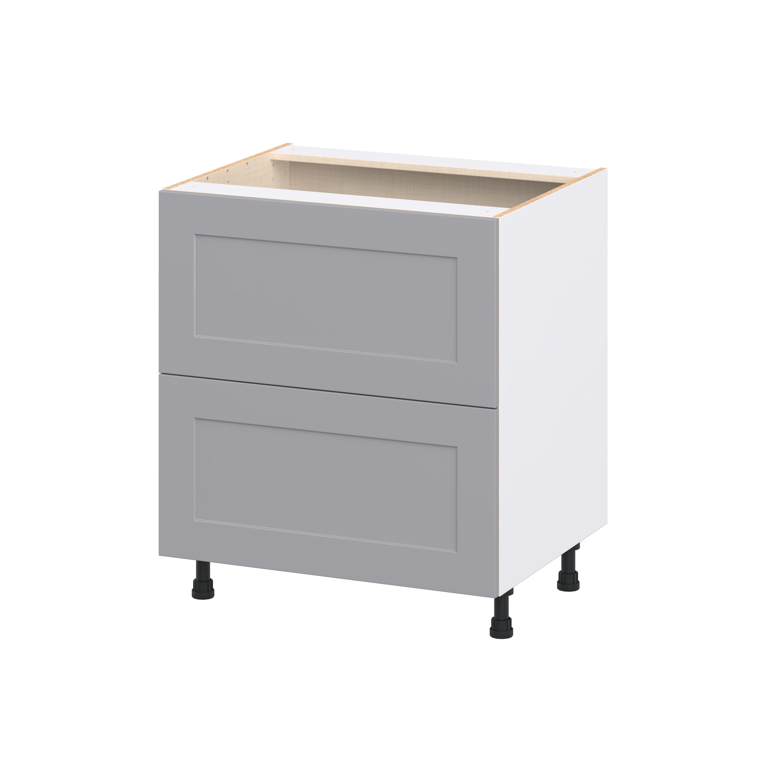 Hugo&Borg DSB2D30-BM Beaumont 30-in W x 34.5-in H x 24.5-in D Slate Gray 2 -Drawers Drawer Base Fully assembled Cabinet Shaker